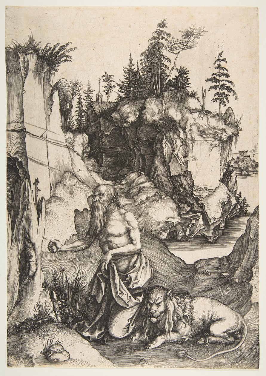 Szent Jeromos a bűnbánatban alkotó: Albrecht Dürer