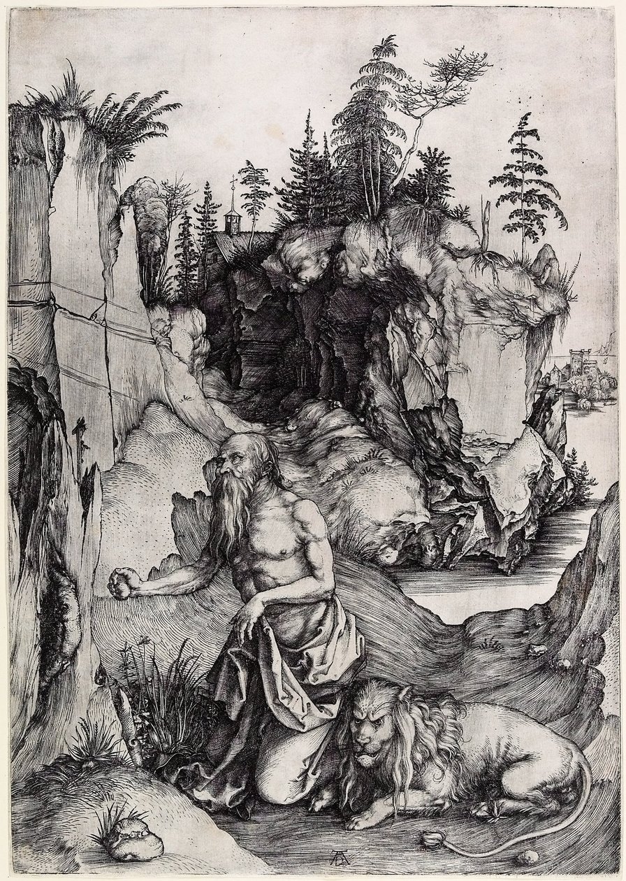 Bűnbánó Szent Jeromos alkotó: Albrecht Dürer