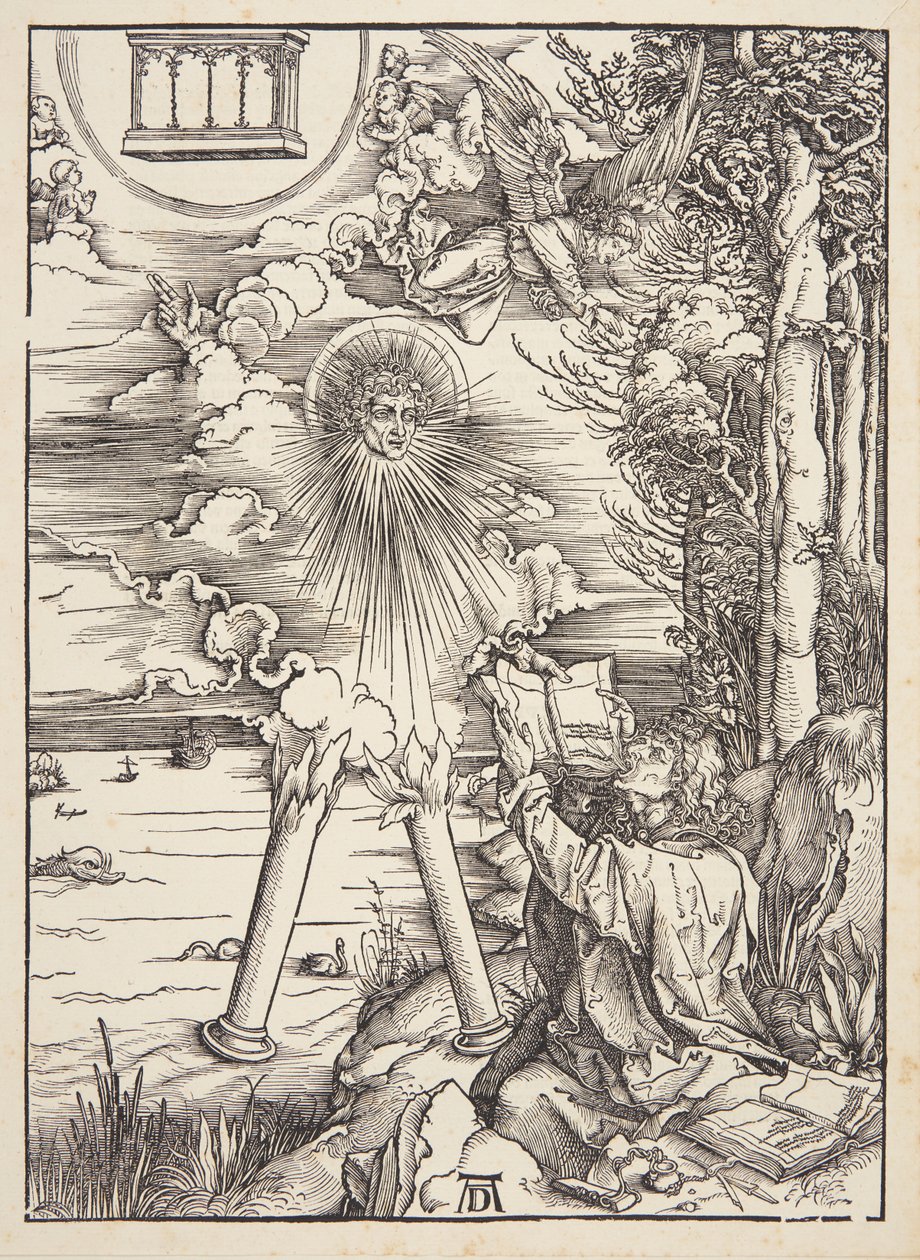 A könyvet felfaló Szent János alkotó: Albrecht Dürer