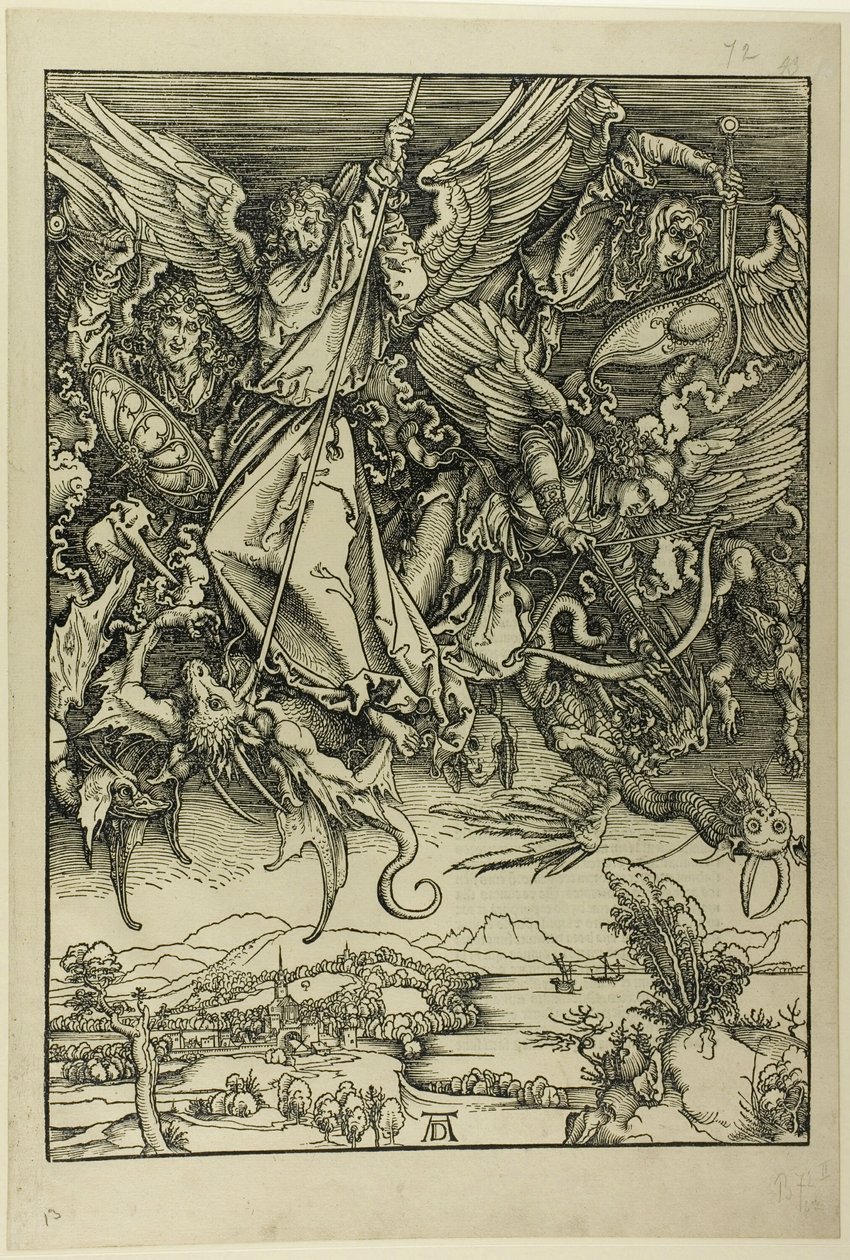 Szent Mihály harc a sárkány ellen, Az Apokalipszisből alkotó: Albrecht Dürer