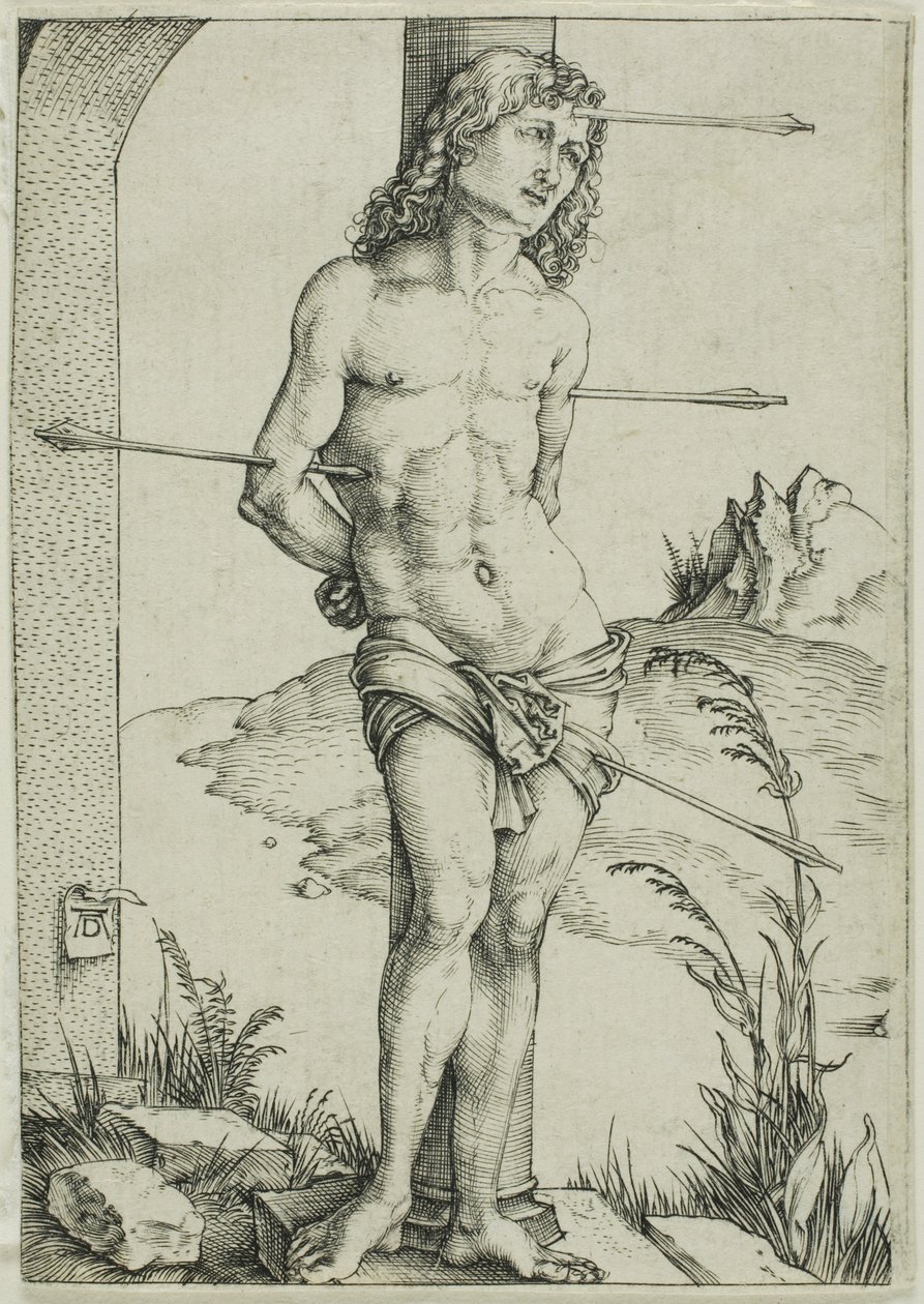 Szent Sebestyén az oszlophoz kötve alkotó: Albrecht Dürer
