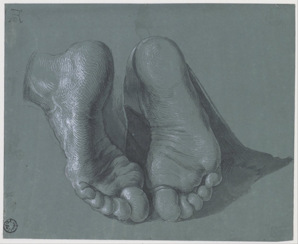 Két láb tanulmánya alkotó: Albrecht Dürer