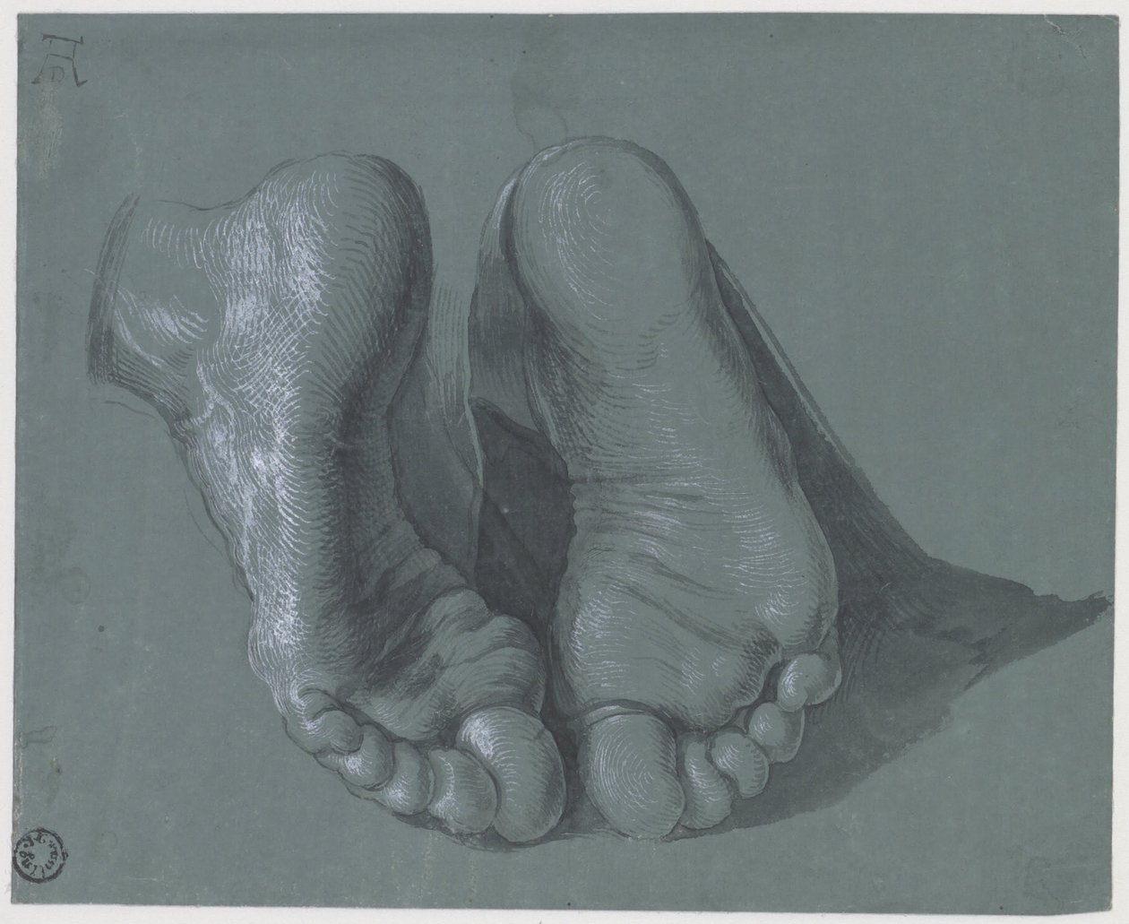 Tanulmány a két lábról, 1508 körül alkotó: Albrecht Dürer