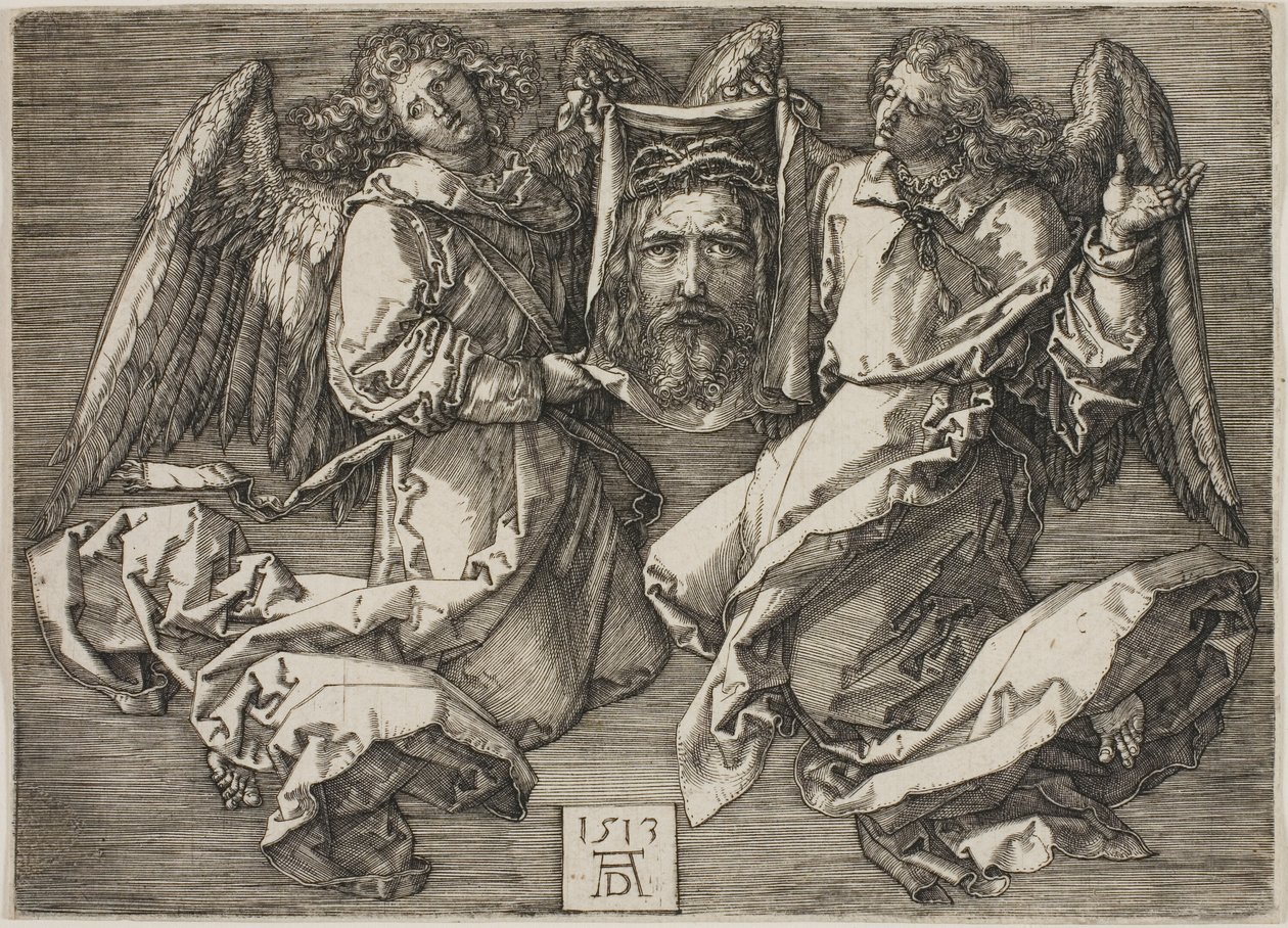 Sudarium Két angyal által megjelenítve alkotó: Albrecht Dürer