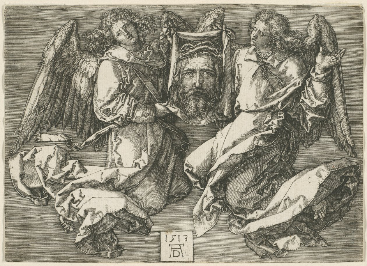 Sudarium Két angyal által megjelenítve alkotó: Albrecht Dürer
