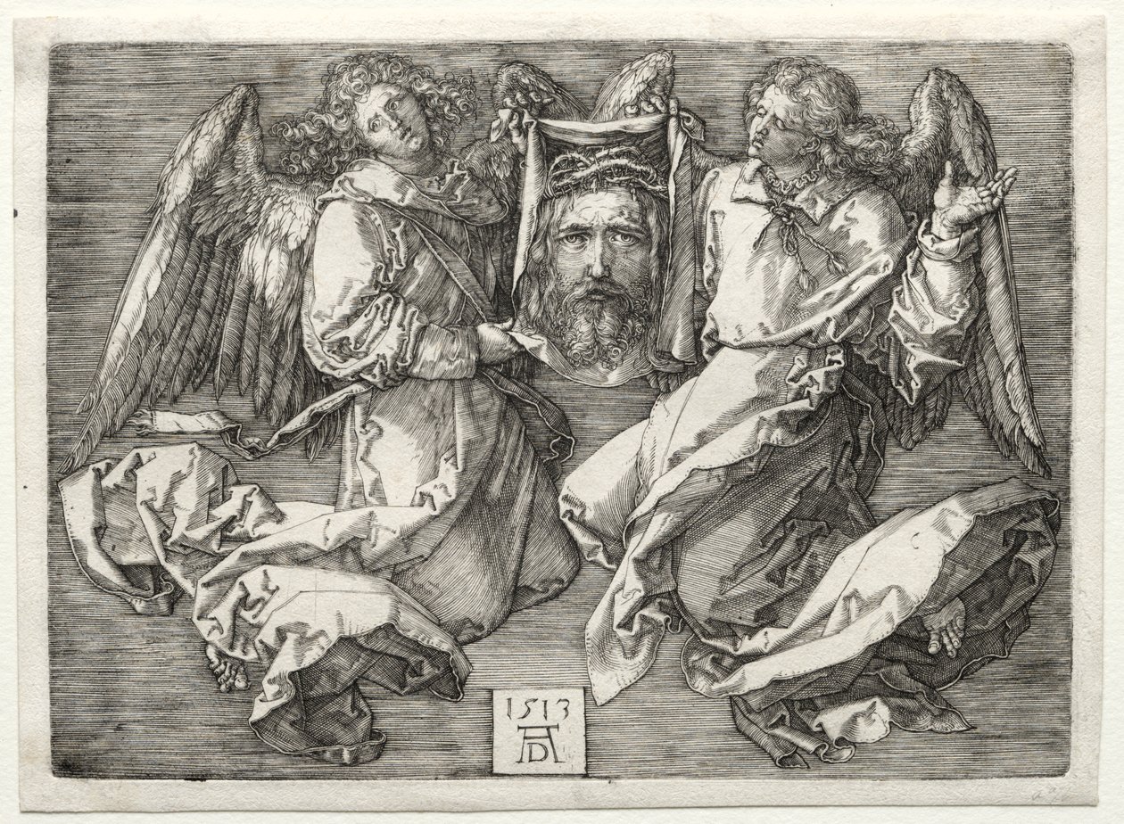 Sudarium Két angyal által megjelenítve alkotó: Albrecht Dürer
