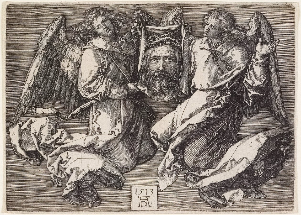 A szudáriumot két angyal tartja a kezében alkotó: Albrecht Dürer