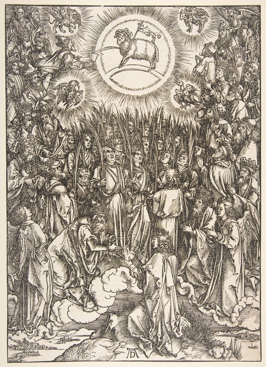 A bárányimádat, az Apokalipszis sorozatból.n.d. alkotó: Albrecht Dürer