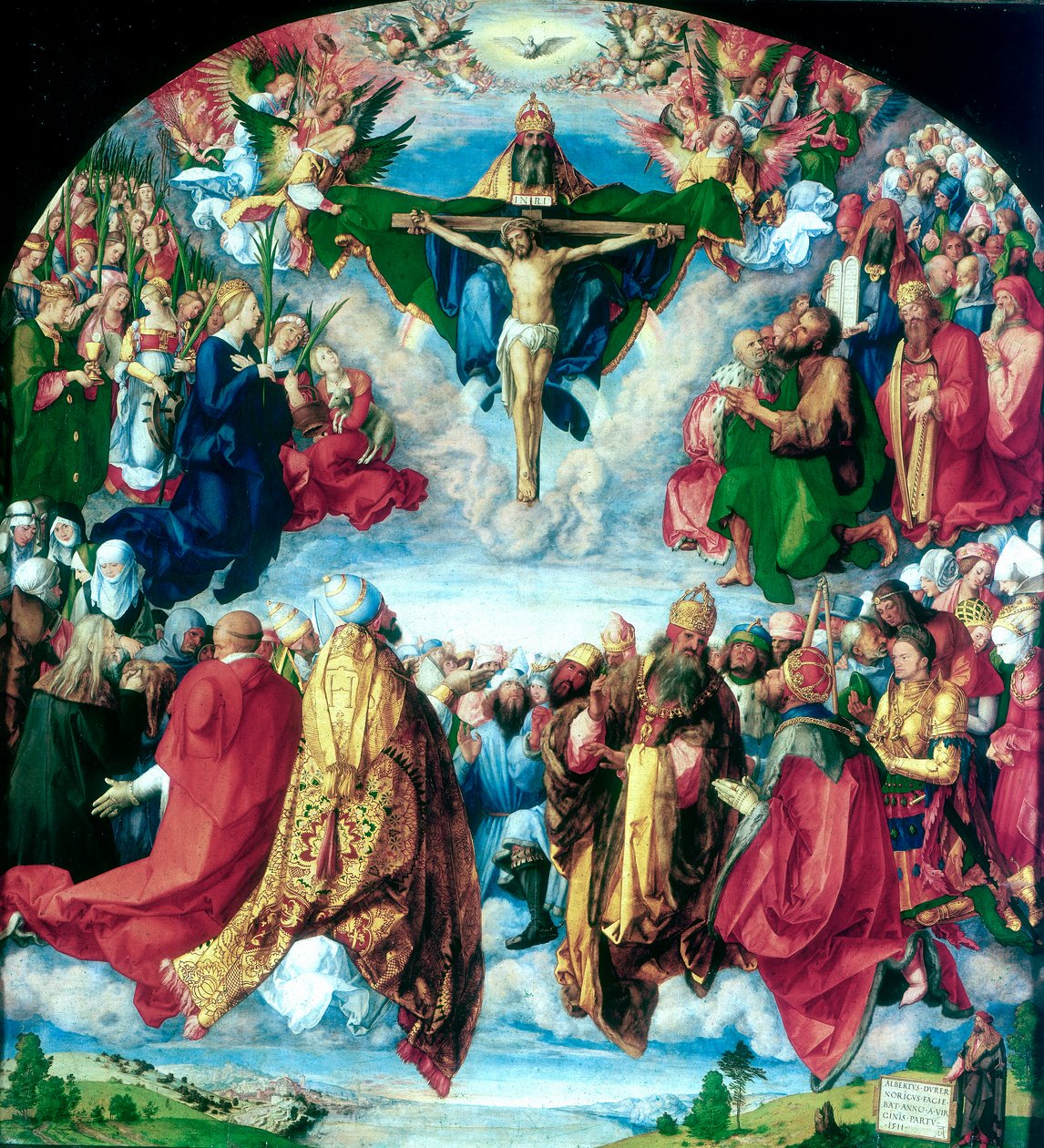 A Szentháromság-imádás A Landauer-oltárkép, 1511 alkotó: Albrecht Dürer