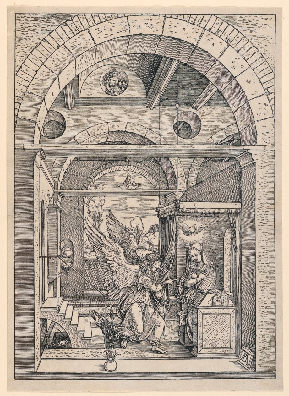 Az Angyali üdvözlet, a Szűz élete sorozatból alkotó: Albrecht Dürer