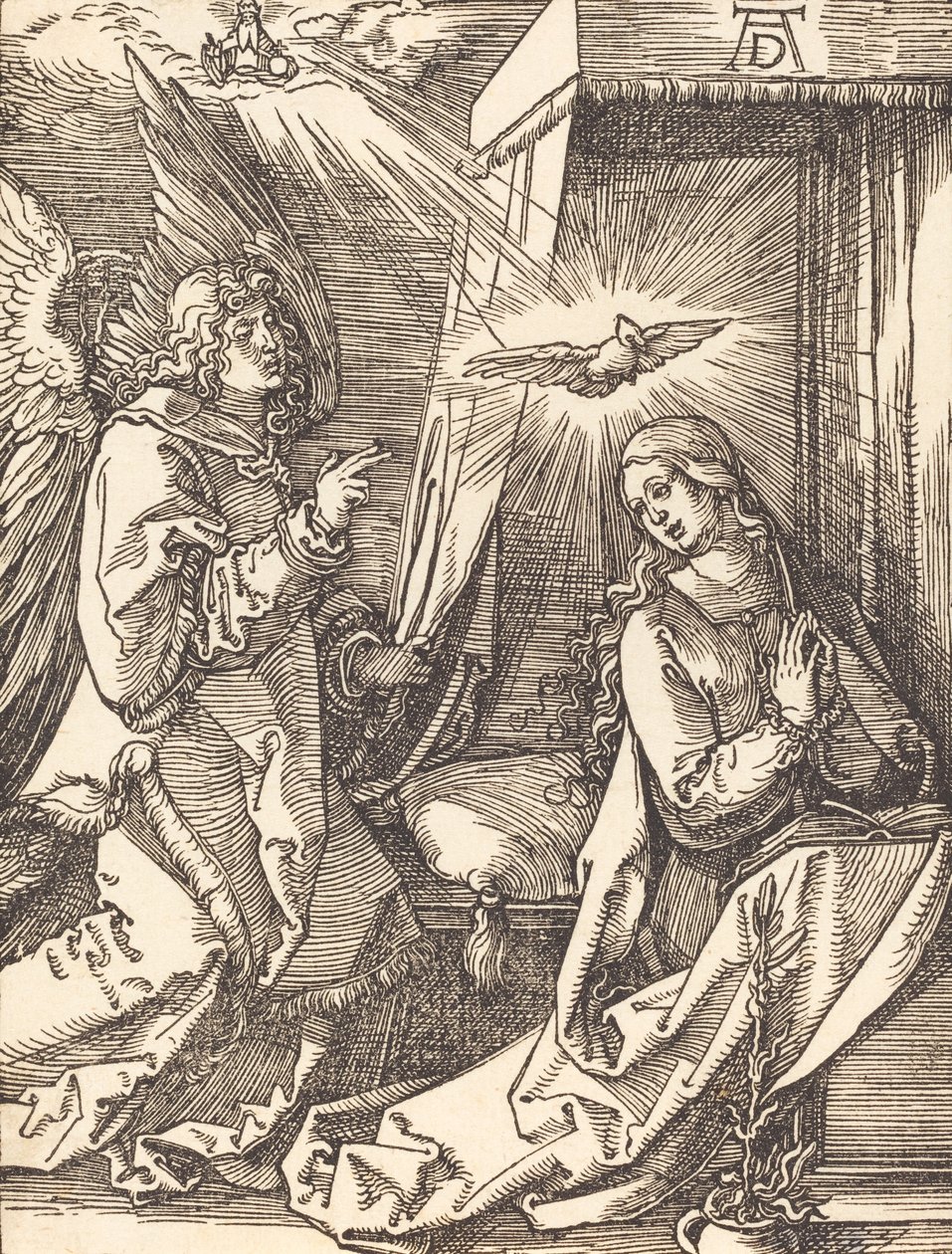 Az Angyali üdvözlet, valószínűleg c. 15091510. alkotó: Albrecht Dürer