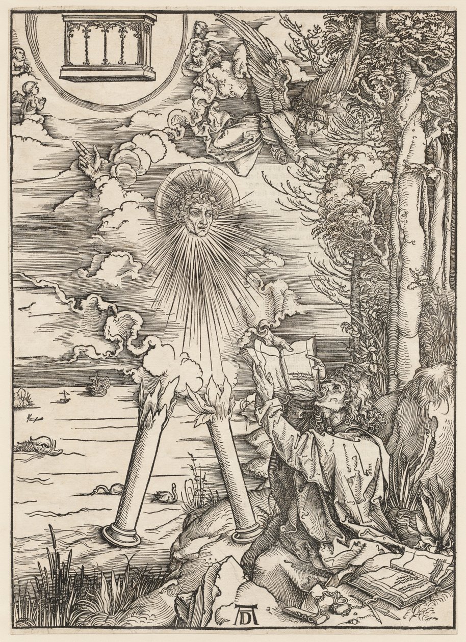 Az apokalipszis: Szent János felfalja a könyvet alkotó: Albrecht Dürer