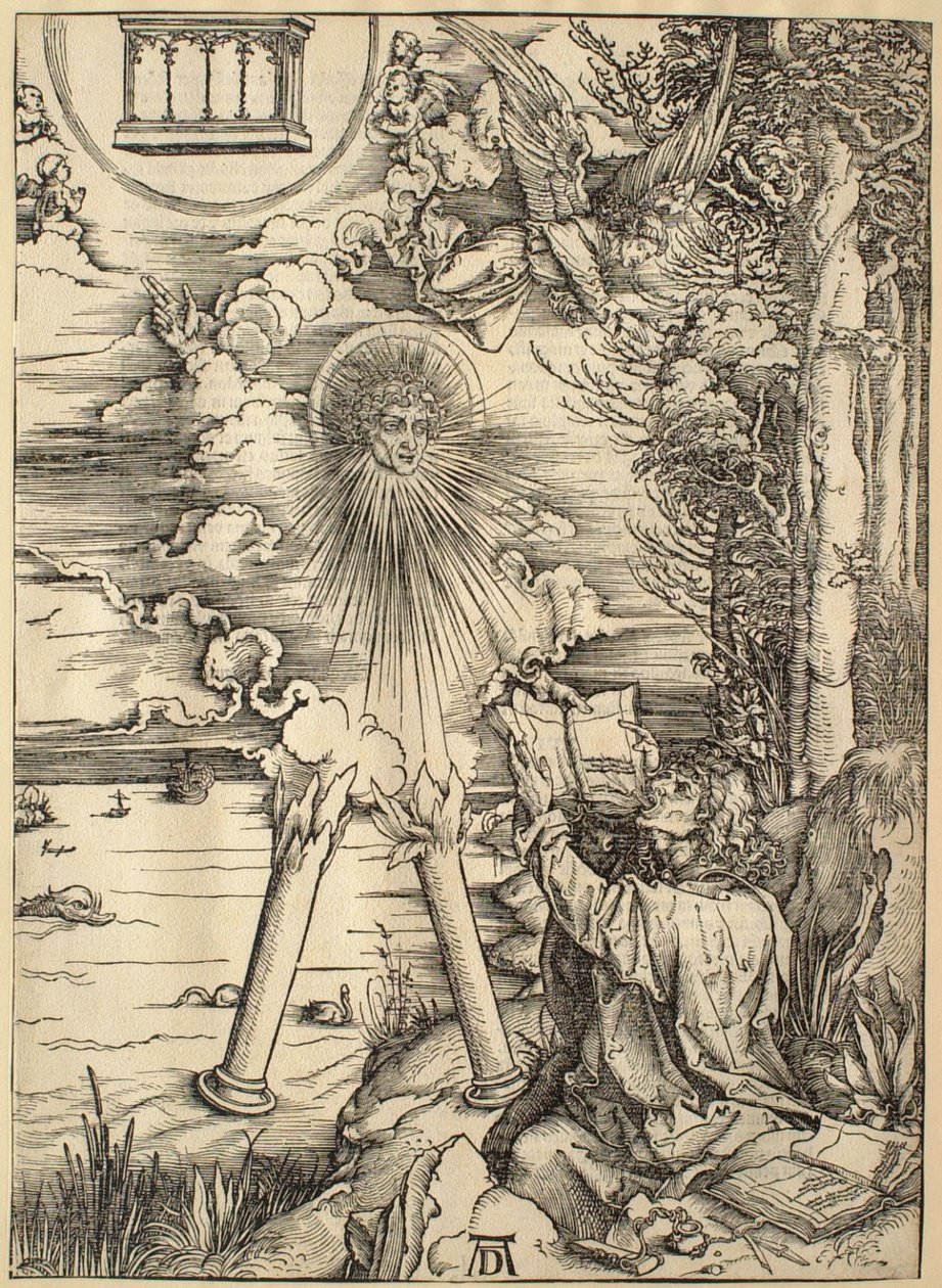 Az Apokalipszis: Szent János felfalja a könyvet alkotó: Albrecht Dürer