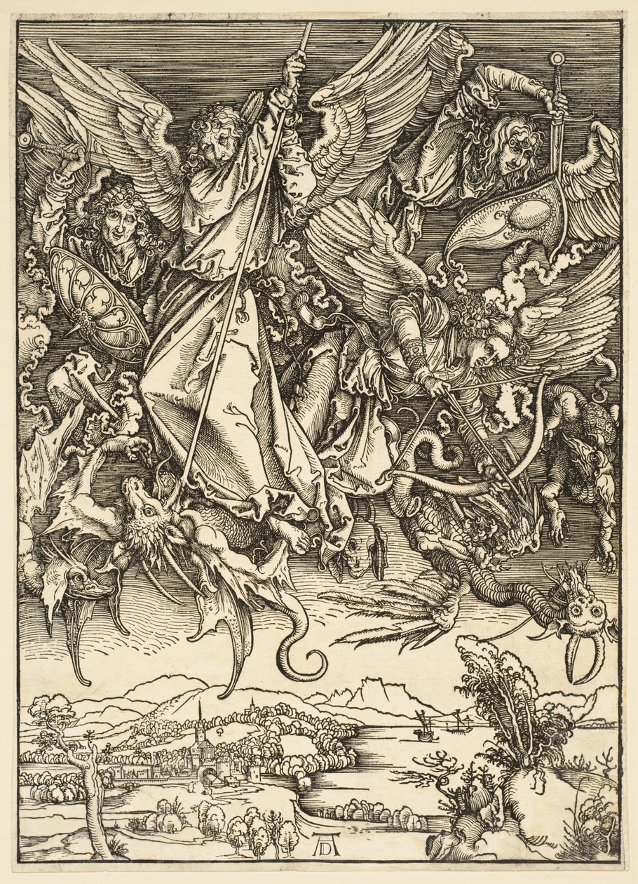 Az Apokalipszis: Szent Mihály harca a sárkánnyal alkotó: Albrecht Dürer
