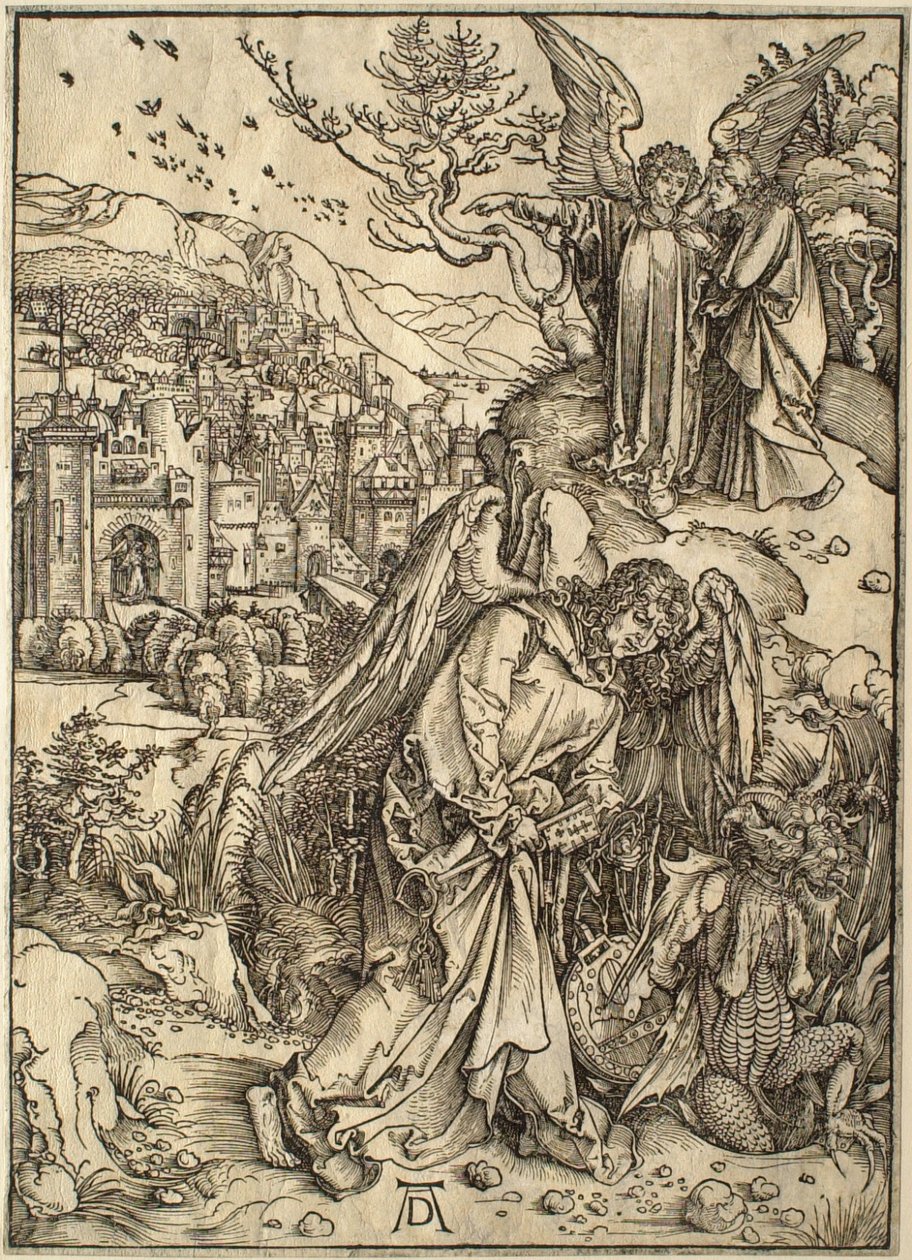 A Jelenések könyve: Az angyal a mélység kulcsával alkotó: Albrecht Dürer