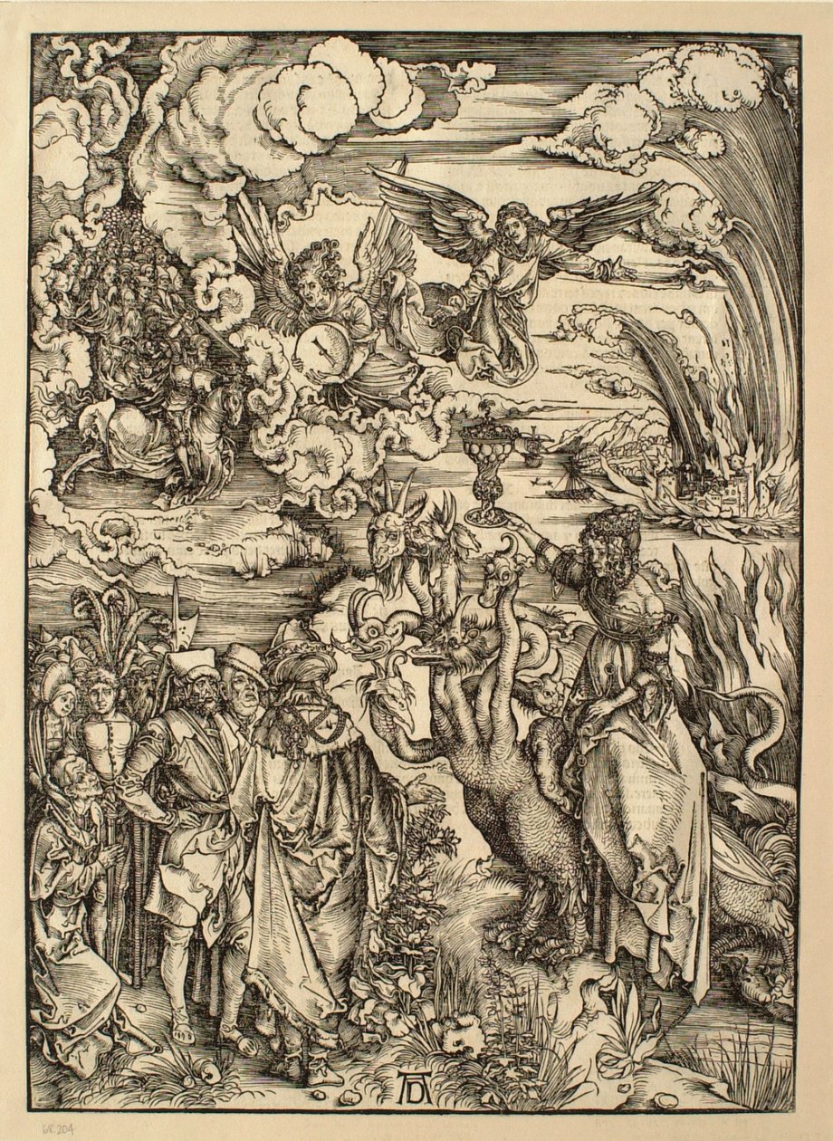 Az Apokalipszis: Babilon paráznája alkotó: Albrecht Dürer