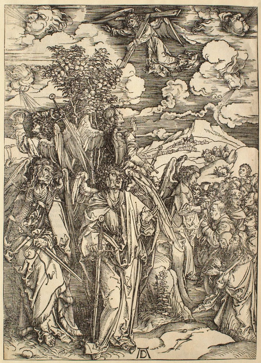 Apokalipszis: A négy angyal, akik visszatartják a szeleket alkotó: Albrecht Dürer