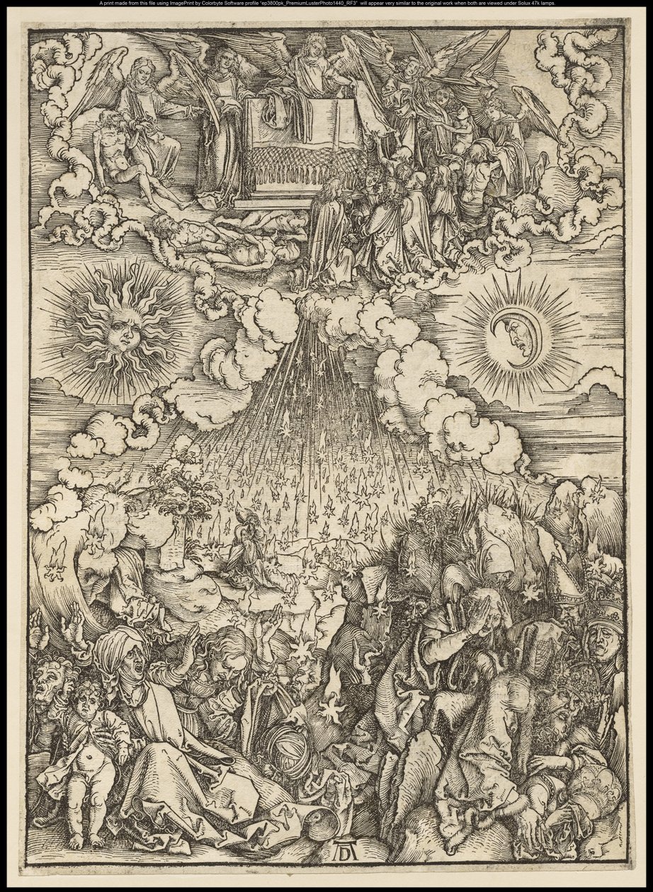 Az Apokalipszis: Az ötödik és hatodik pecsét felnyitása, 1497-98 alkotó: Albrecht Dürer