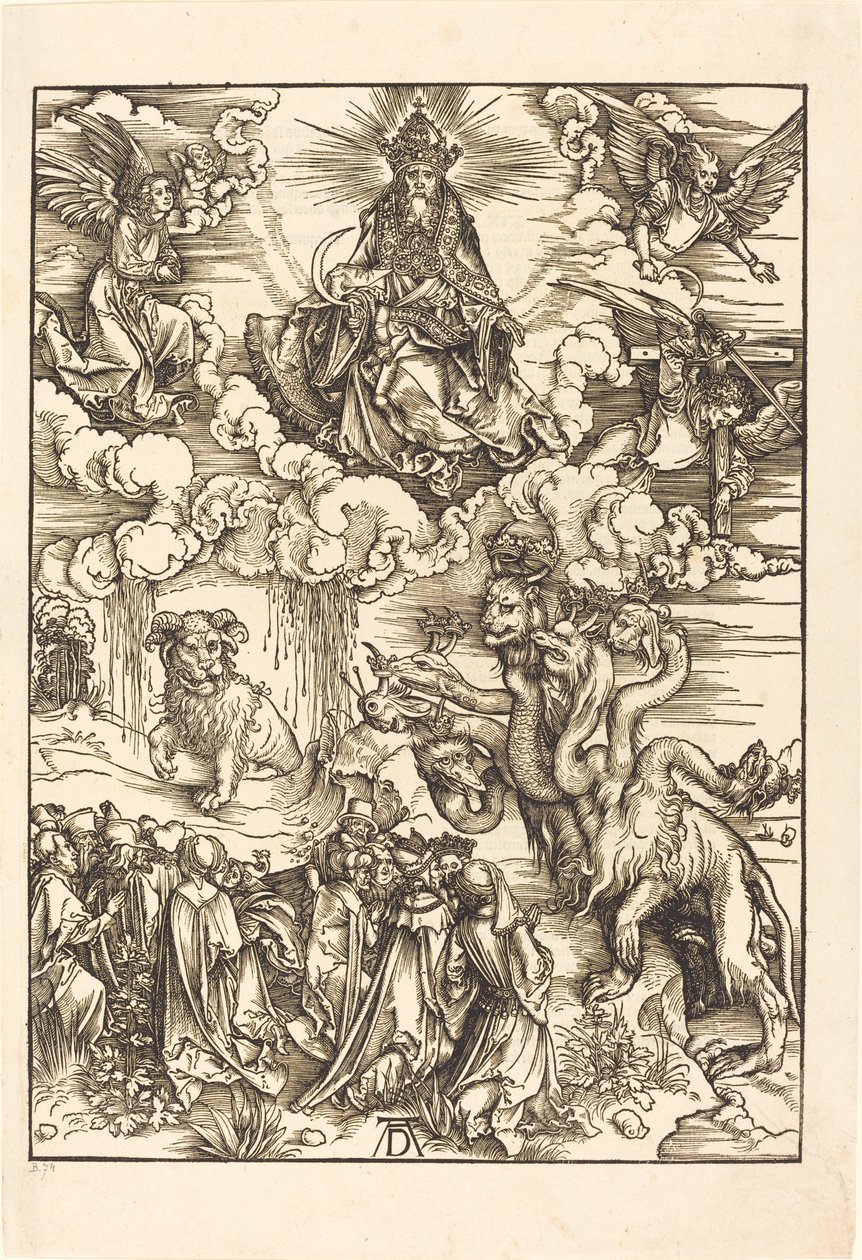 A kétszarvú fenevad, mint egy bárány alkotó: Albrecht Dürer