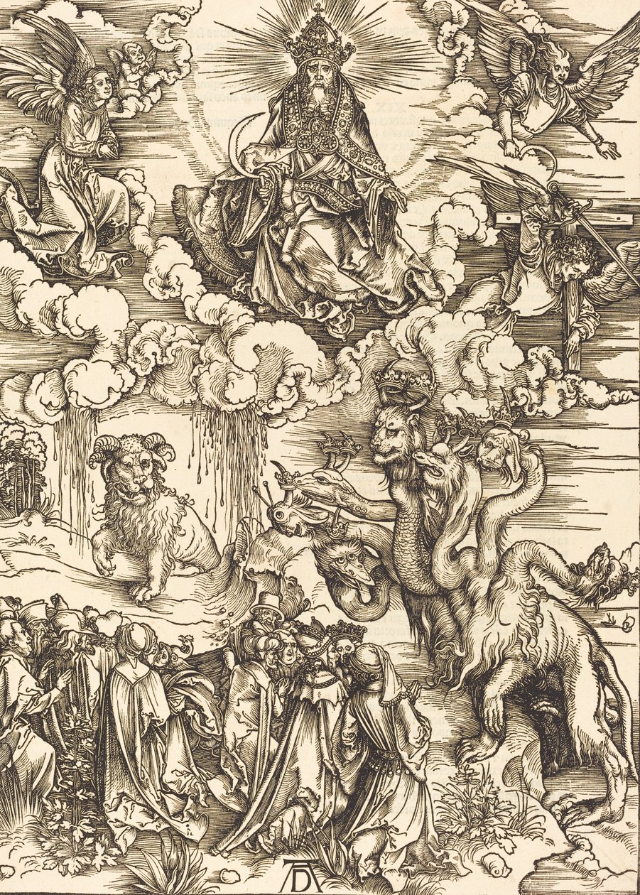 A kétszarvú fenevad, mint egy bárány, 1498. alkotó: Albrecht Dürer