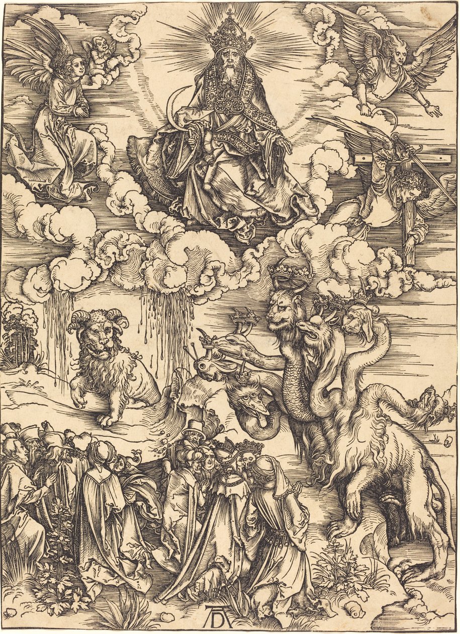 A kétszarvú vadállat, mint egy bárány alkotó: Albrecht Dürer