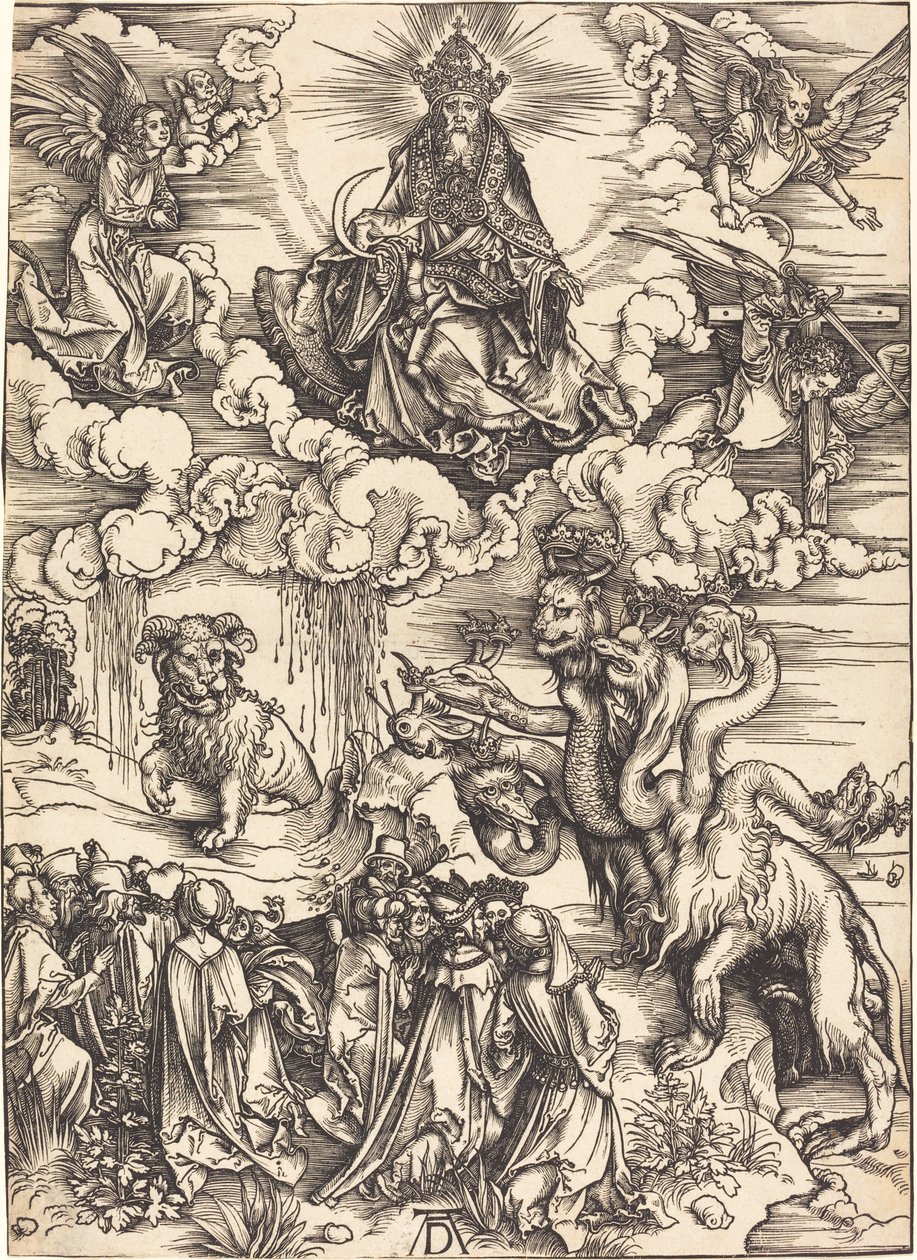 A kétszarvú vadállat, mint egy bárány alkotó: Albrecht Dürer
