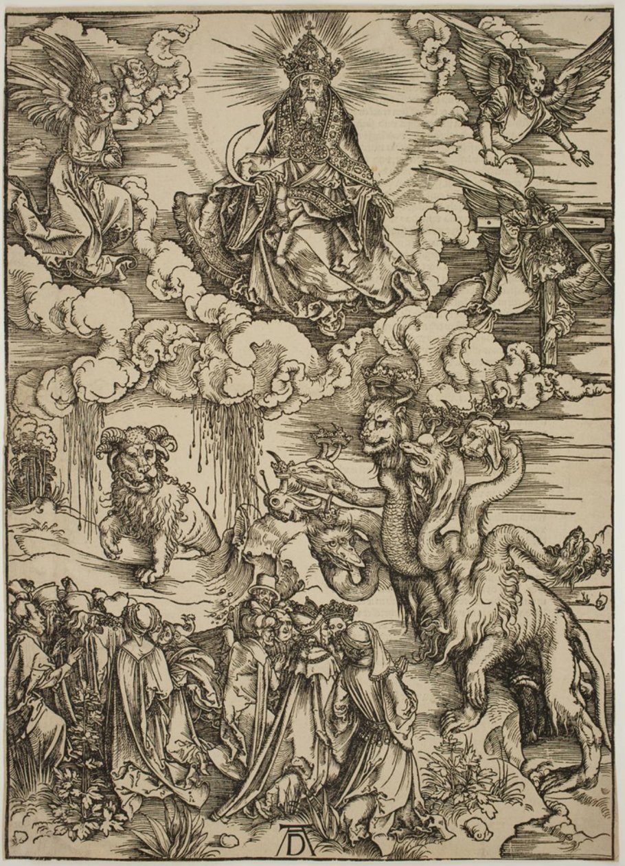 A kétszarvú vadállat, mint egy bárány alkotó: Albrecht Dürer