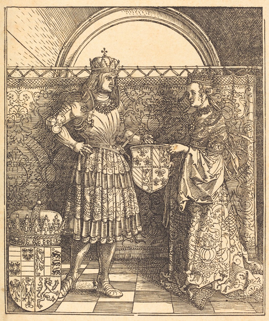 Maximilian eljegyzése Burgundi Máriával, 1515. alkotó: Albrecht Dürer