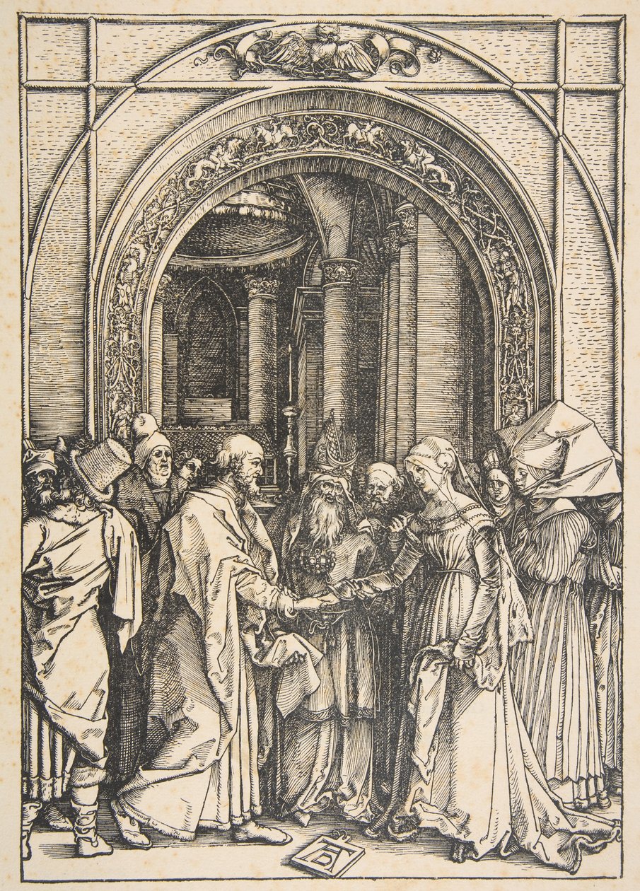 A Szűz eljegyzése, „A Szűz élete” című sorozatból alkotó: Albrecht Dürer