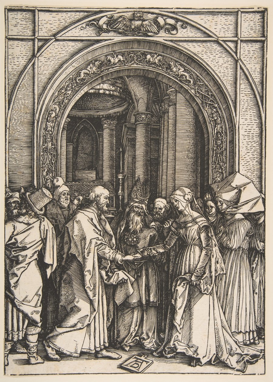 A Szűz eljegyzése, A Szűz életéből, kb. 1504. alkotó: Albrecht Dürer