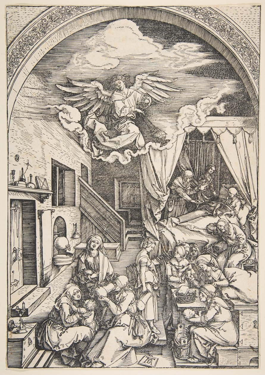 A Szűz születése, A Szűz életéből, kb. 1503. alkotó: Albrecht Dürer