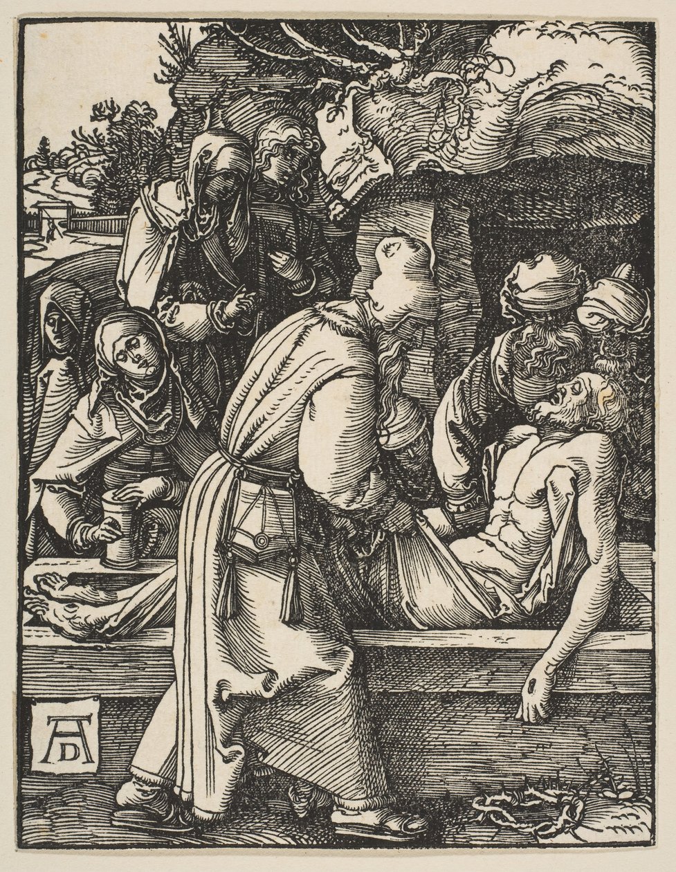 The Deposition, A kis szenvedélyből, kb. 1509. alkotó: Albrecht Dürer