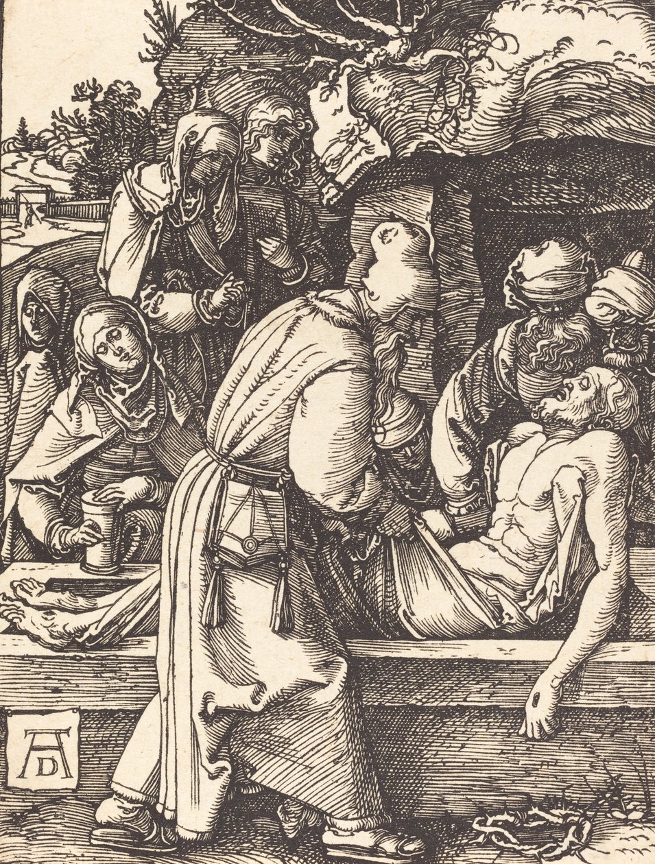 A Deposition, valószínűleg c. 15091510. alkotó: Albrecht Dürer