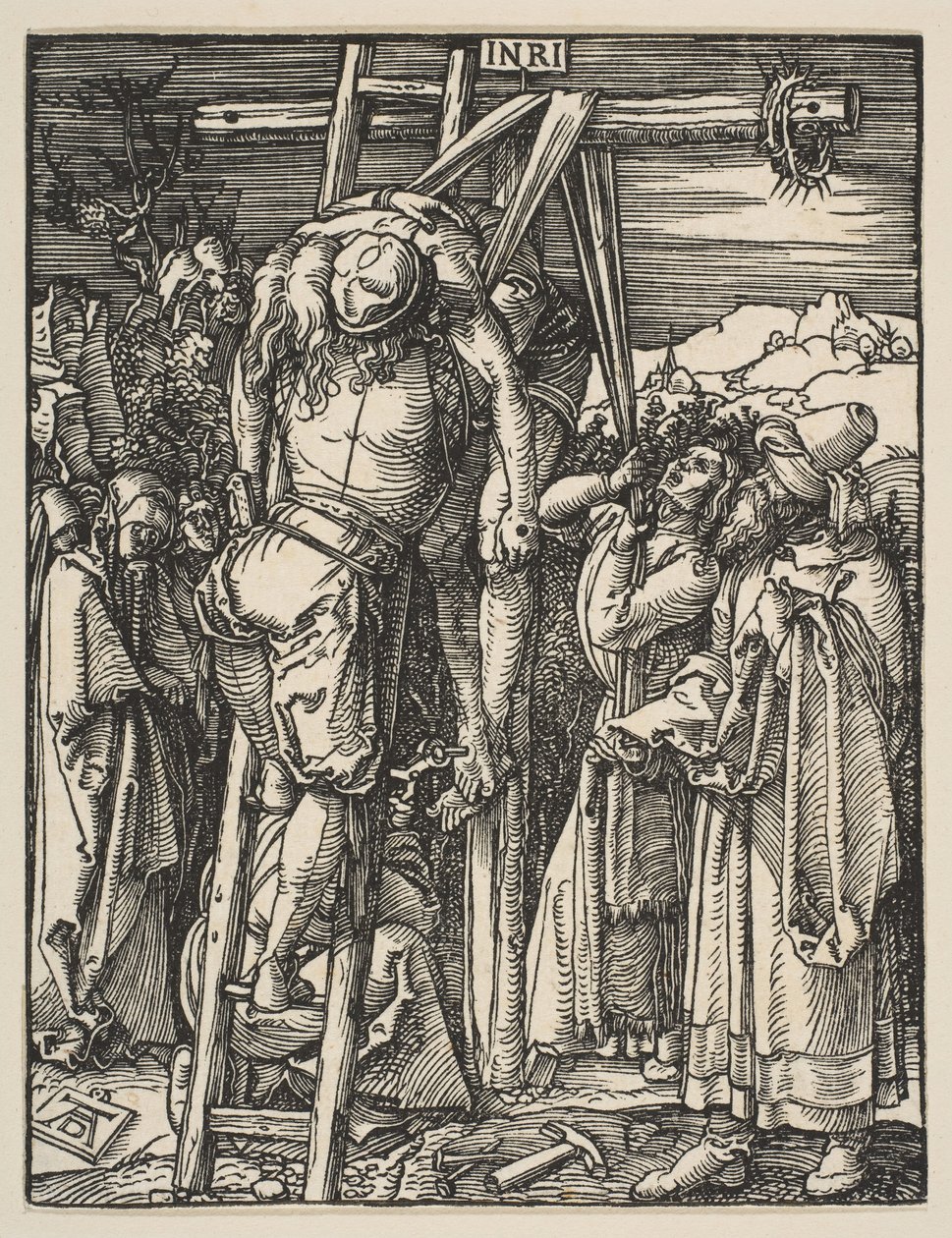 A keresztről való leszállás, A kis passióból, kb. 1509. alkotó: Albrecht Dürer