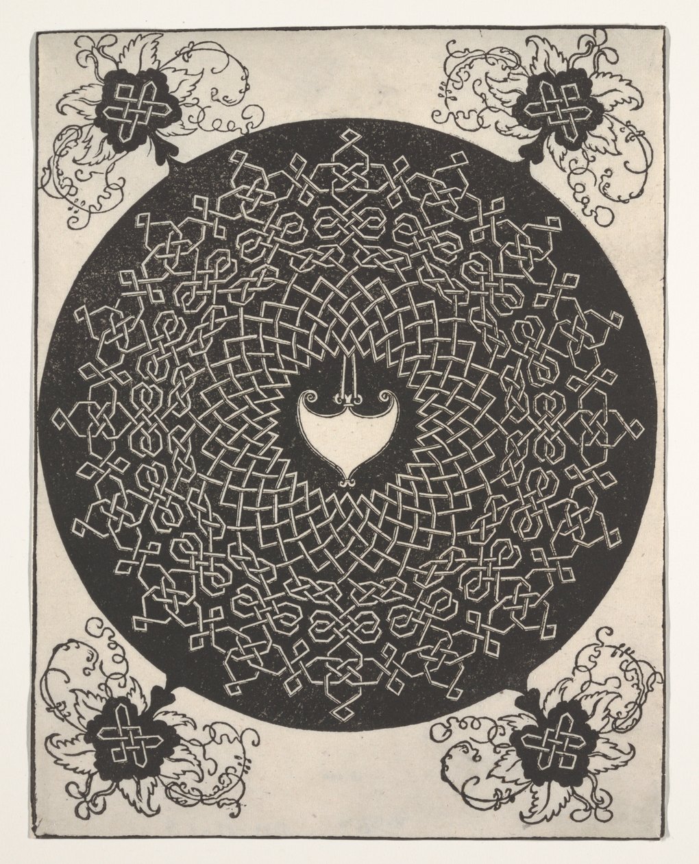 Az első csomó (interlace minta fehér éremmel) alkotó: Albrecht Dürer
