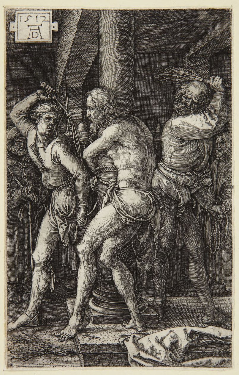 A megostorozás (Metszetes passió sorozat) alkotó: Albrecht Dürer