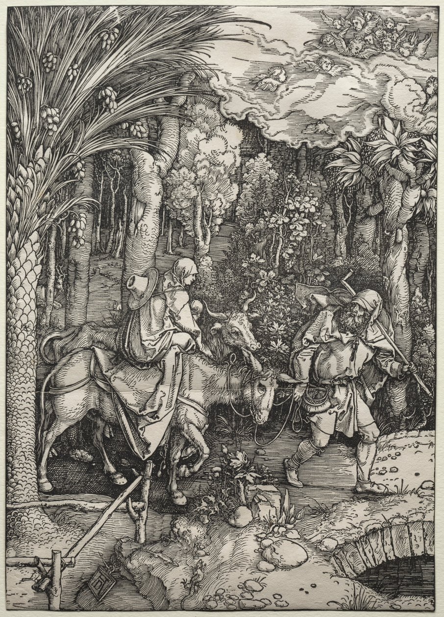 A repülés Egyiptomba, c. 1503-1505. alkotó: Albrecht Dürer