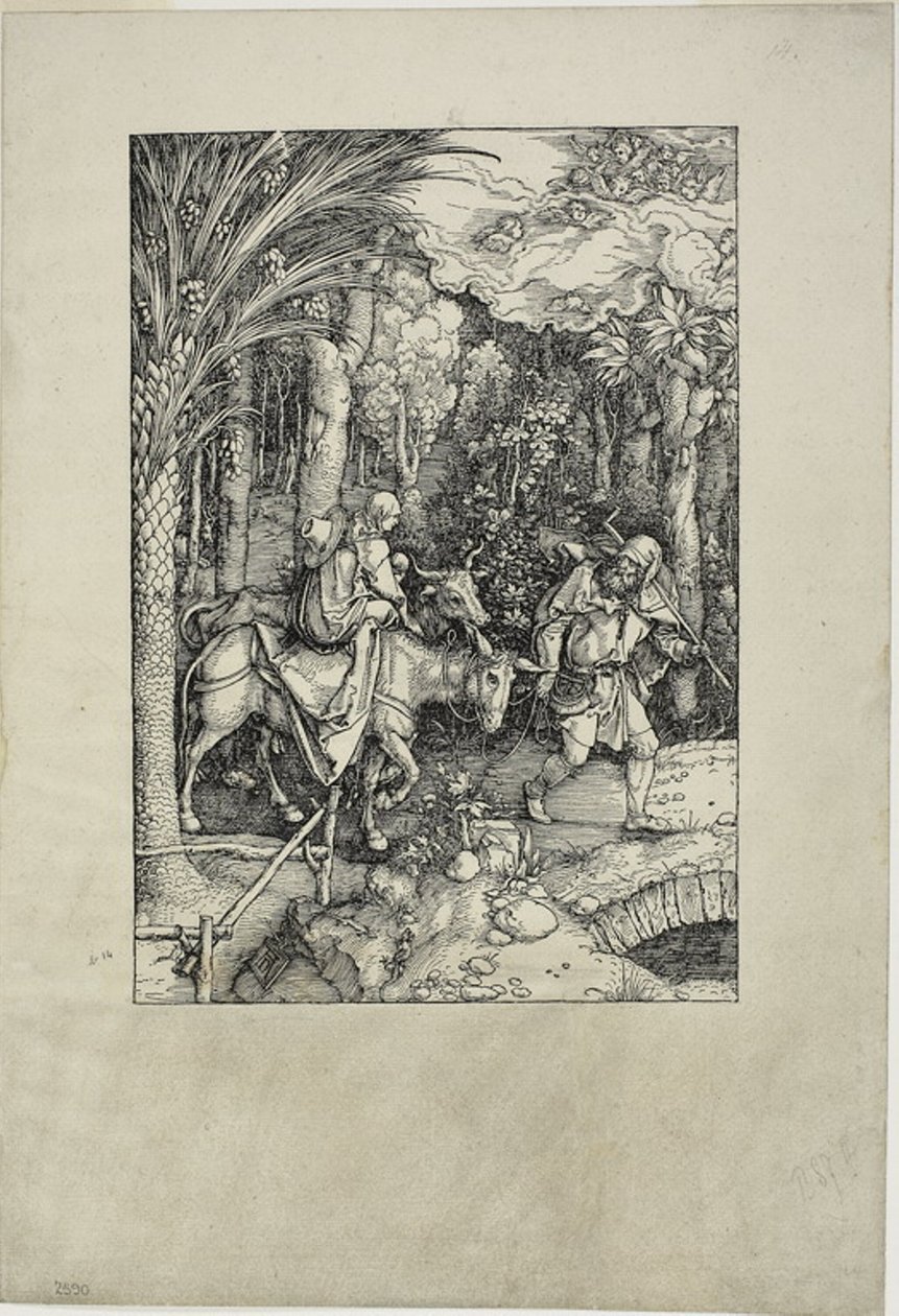 Repülés Egyiptomba, a Szűz életéből alkotó: Albrecht Dürer