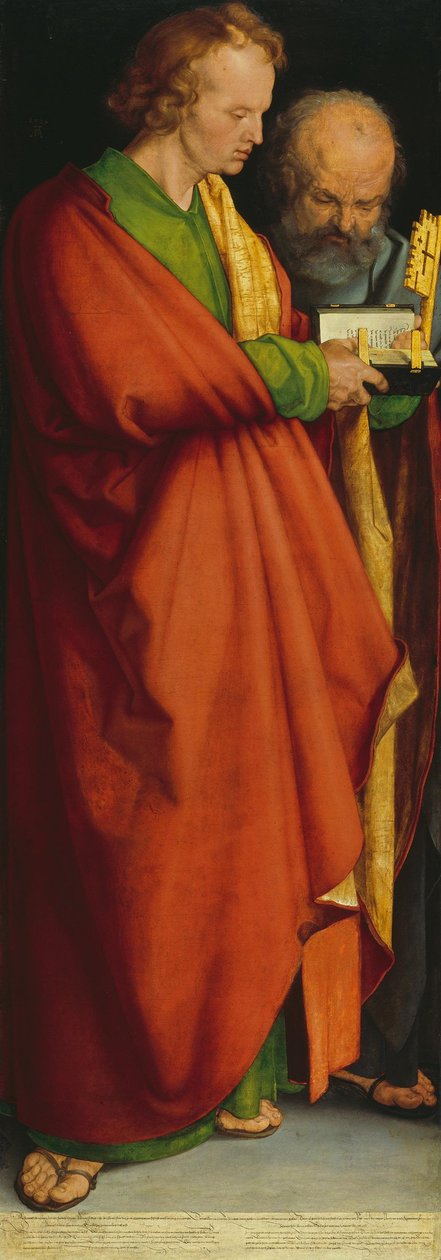 Die vier Apostel: Heilige Johannes und Petrus alkotó: Albrecht Dürer