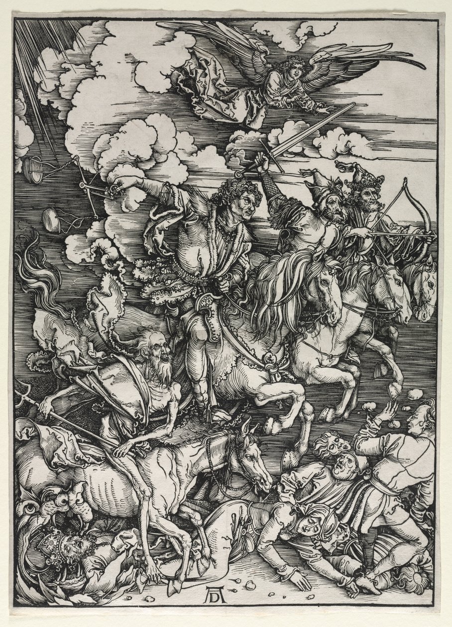 A négy lovas, az Apokalipszisből alkotó: Albrecht Dürer