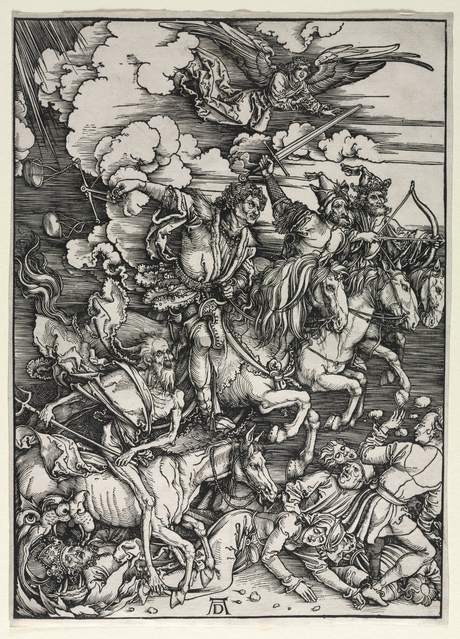 A négy lovas, az Apokalipszis c. 1498. alkotó: Albrecht Dürer