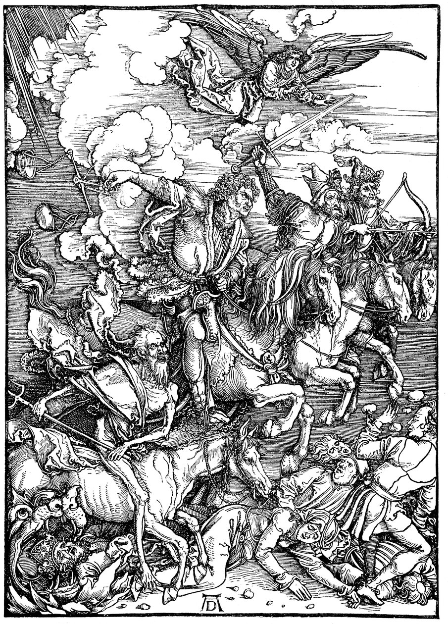 Az Apokalipszis négy lovasa, 1498 alkotó: Albrecht Dürer