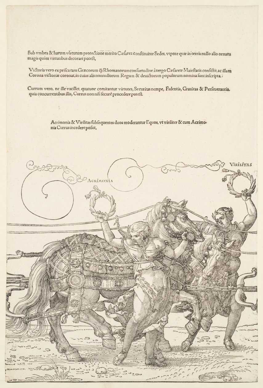A nagy diadalszekér: Acrimonia és Virilitas alkotó: Albrecht Dürer