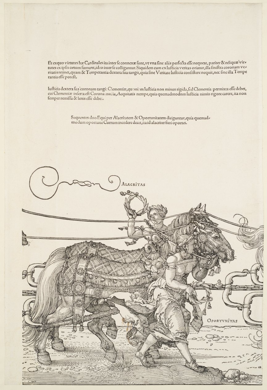 A nagy diadalszekér: Alacritas és Oportunitas alkotó: Albrecht Dürer
