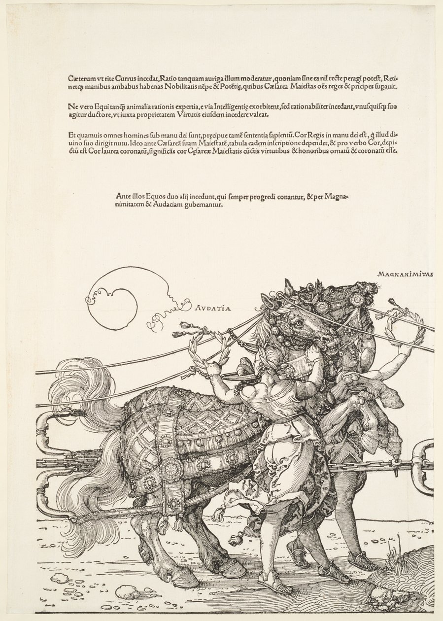 A nagy diadalszekér: Audatia és Magnanimitas alkotó: Albrecht Dürer