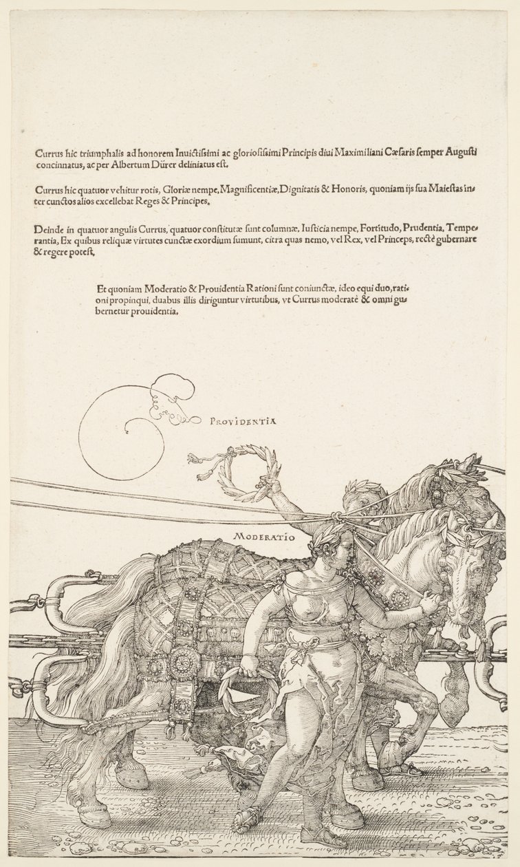 A nagy diadalszekér: Providentia és Moderatio alkotó: Albrecht Dürer
