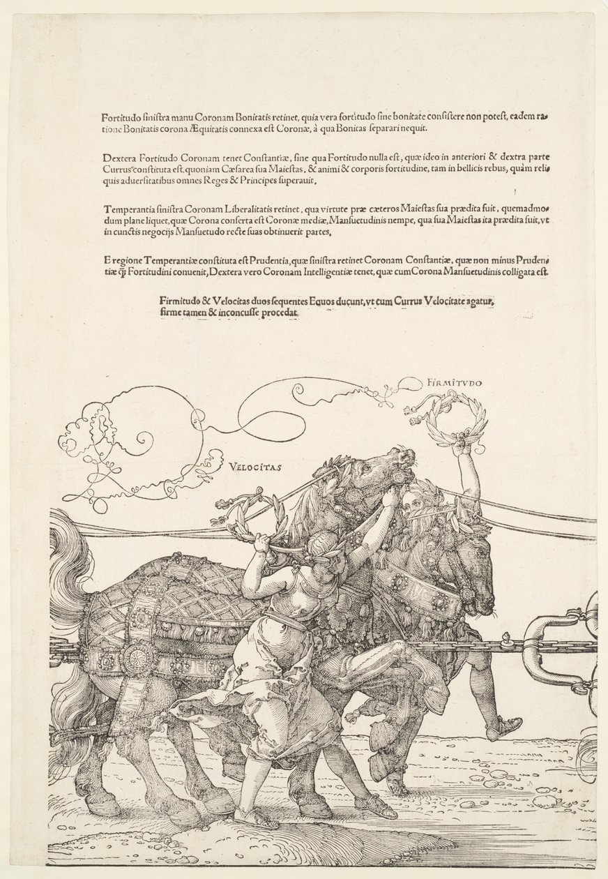 A nagy diadalszekér: Velocitas és Firmitudo alkotó: Albrecht Dürer