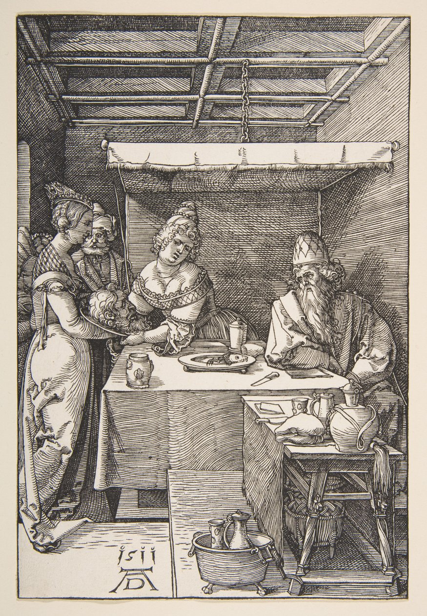 Keresztelő Szent János fejét elhozták Heródes elé alkotó: Albrecht Dürer