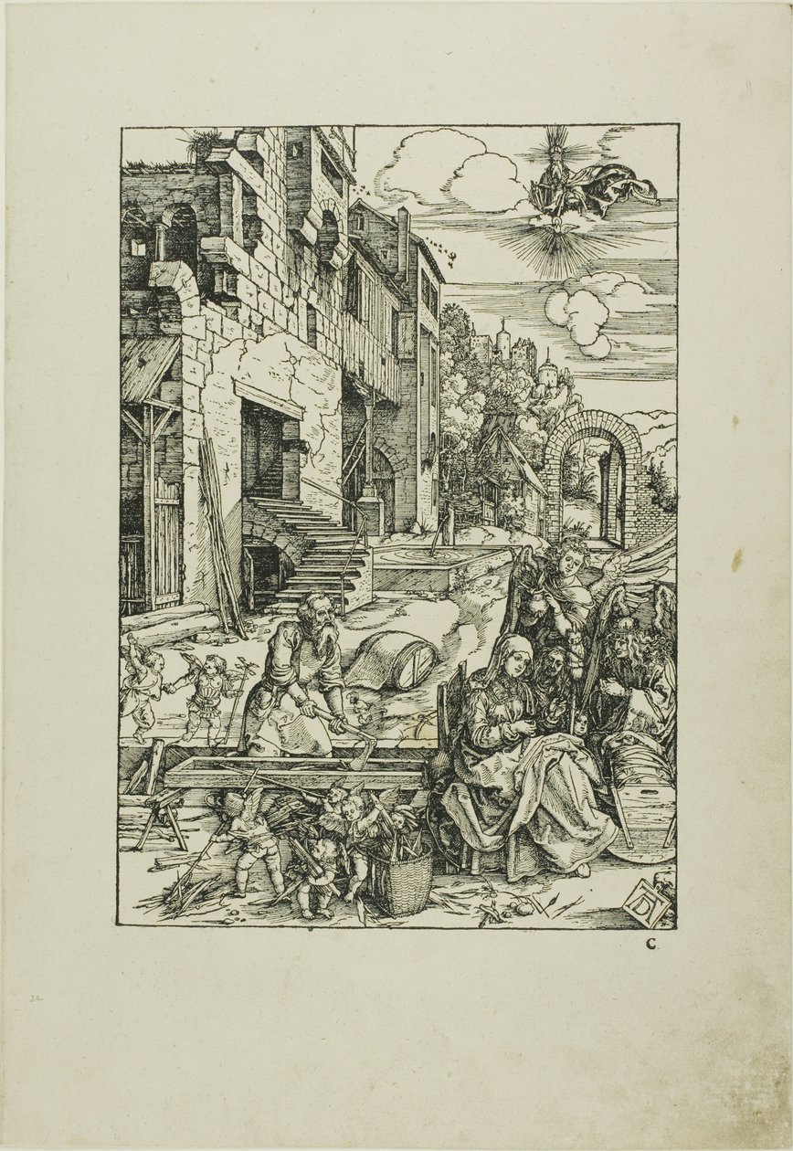 A Szent Család Egyiptomban, A Szűz életéből alkotó: Albrecht Dürer