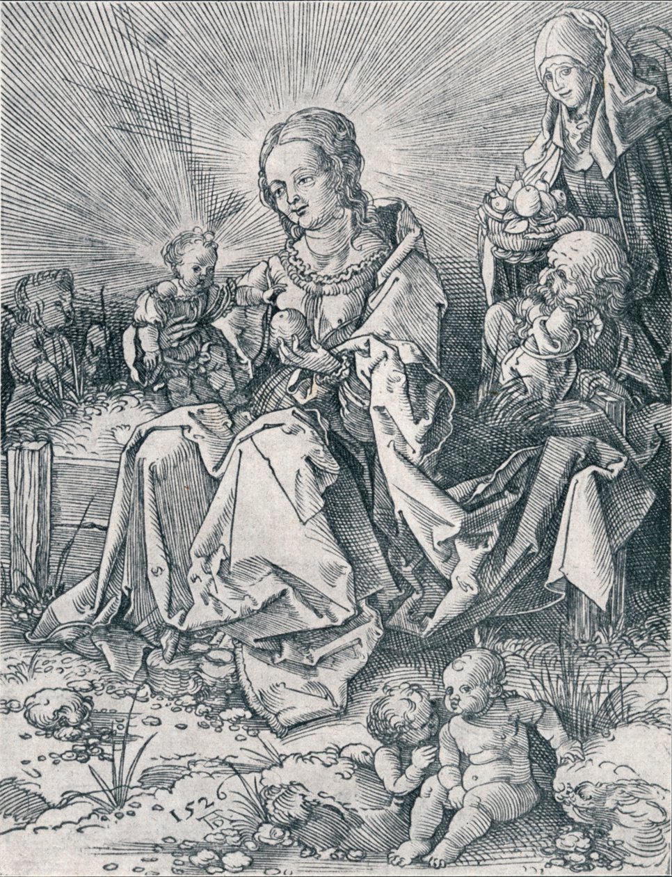 A Szent Család egy füves padon, 1526 1906 alkotó: Albrecht Dürer